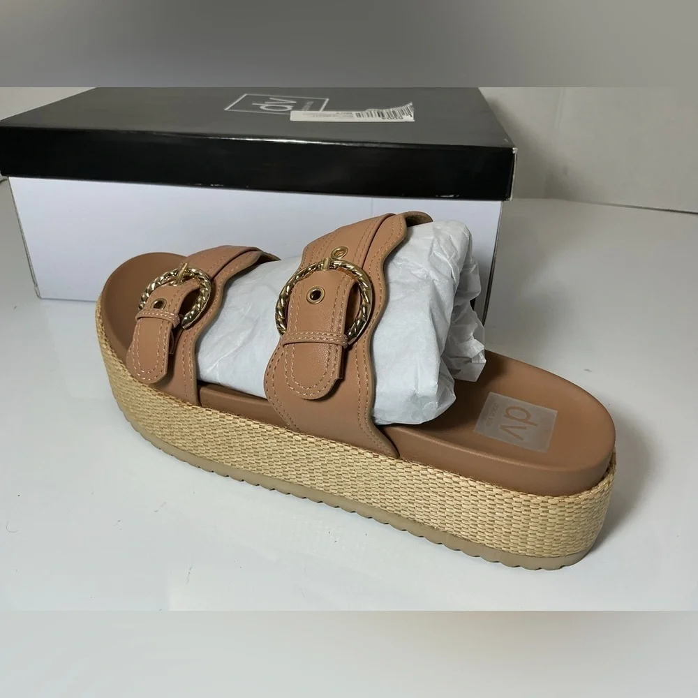 DV Dolce Vita Serpent Double Band Footbed Platform Sandals